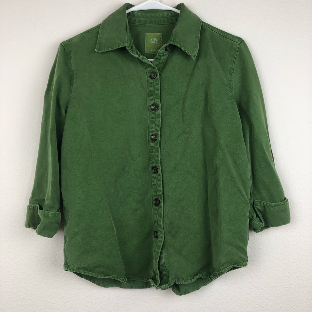 Pulp Jean Jacket Green Women Size Small